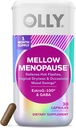 OLLY Mellow Menopause Supplements for Women, Supports Hot Flashes, Vaginal Dryness & Occasional Mood Swings,* Estro-G100®, GABA, Vegan Capsules, 1 Month Supply - 30 Count