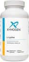 XYMOGEN L-Lysine 1000mg Capsules - Amino Acid Supplement to Support Synthesis of Collagen, Provides Balance to a High Intake of Arginine (90 Capsules)