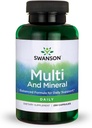 Swanson Multi and Mineral Daily Men's Women's Multivitamin Multimineral Health Supplement 250 Capsules (Caps)