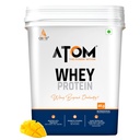 Asitis Nutrition Atom Whey Protein 4Kilogram | 27G Protein | Isolate & Concentrate | Mango Fusion | Usa Labdoor Certified | With Digestive Enzymes For Better Absorption, 111 Servings