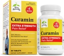 Terry Naturally Curamin Extra Strength - Curcumin & Boswellia Supplement for Healthy Circulation Support - Turmeric Supplement to Support Joints, Muscle Health & Endorphin Production - 60 Tablets