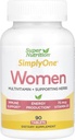 SuperNutrition SimplyOne Multi-Vitamin for Women, High-Potency, One/Day Tablets, 90 Count