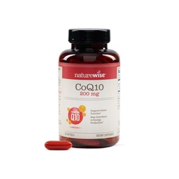 NatureWise CoQ10 200mg Softgels、高効力Ubiquinone - Coenzyme Q10サプリメント - 心の健康のための抗酸化剤 + エネルギー - ビーガン、非GMO、グルテンフリー - 90カウント[3ヶ月の供給]