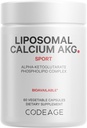 Codeage Liposomal Calcium AKG サプリメント - Calcium Alpha-Ketoglutarate - 2-Month Supply - Liposomal Delivery - 1 カプセル/サービング - 非GMO、グルテンフリー - 60 カプセル