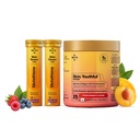 Setu Skin Renew Glutathione Fizz for Skin Glow (Mixed Berry, 30 Tablets) & Brightness with Skin Youthful Marine Collagen Powder (Peach Mango,250 g) | Fight Fine Lines & Wrinkles | Powered by Master Antioxidant Glutathione | Promotes Radiant Skin | Skin Supplements for Women & Men (Combo Pack)