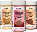 IYUSH Herbal Ayurveda Orange Peel Powder Rose Powder Hibiscus Powder - 100gm each