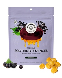 ビタミンD、亜鉛およびプロポリスと免疫サポートを低下させるBeekeeper's Naturals Soothing Honey Elderberry Cough Drops