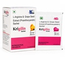 Krigilin 3g L-Arginine Powder with Grape Seed Extract Sachets | Supports Stamina, Blood Flow & Muscle Recovery Pre-Workout Supplement & Anti Oxidant Support For Men & Women | No Added Sugar | Orange Flavour - Each 10g Sachet | (Pack of 10 Sachets)