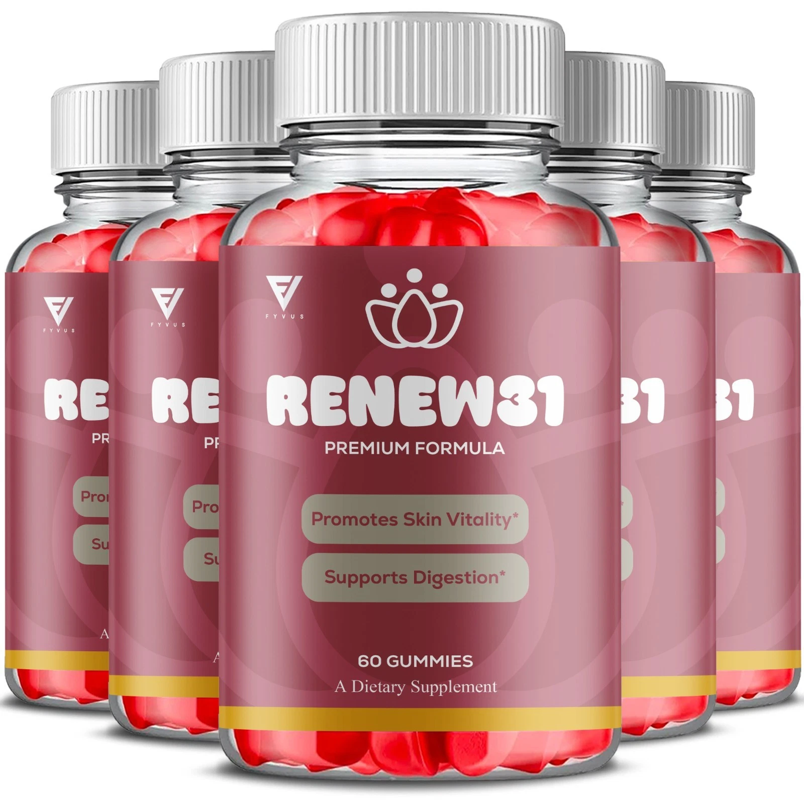 (5 Pack) Renew31 Wellness Support, Renew 31 Advanced Formula (300 Gummies)