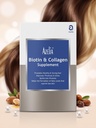 Aze lia Biotin & Collagen Supplement, Hair Growth Formula with Vitamin C, Omega 3, Zinc for Strong Hair, Thickness & Shine By Glorida, 30 Tablet