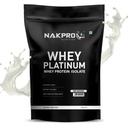 NAKPRO NUTRITION Platinum Whey Protein Isolate | 500g Unflavoured | 31g Protein, Trustified Certified