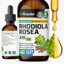 BIO KRAUTER Rhodiola rosea サプリメント 液体 - 純粋な Rhodiola rosea チンチン - ビーガン カルムネス サポート - アルコール & 砂糖 無料のエキス 2 Fl.Oz.