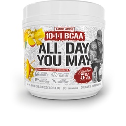 5%栄養豊富なPiana AllDayYouMay BCAAパウダー | プレミアムイントラ&ポストワークアウトアミノ酸、水分補給、筋肉の回復、関節&肝臓サポート | 16.93 oz、30 サービング(マンゴーパイナップル)