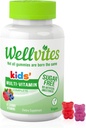 Wellvites Kids Multivitamin Gummies - Sugar Free, Vegan, Non-GMO, Vitamin A, D, B6, B12 and C - No Artificial Sweeteners, Gluten-Free, Gelatin-Free - 60 Count (30 Day Supply)
