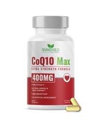 CoQ10 400mgビーガン、超CoQ10 - 超高吸収酵素Q10サプリメント - 血管および心臓の健康、豊饒及びエネルギー生産のための抗酸化サプリメント - 60カウント