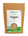 Pure Organio Organic Triphala Powder NPOP Indian Organic Certified (Made With Haritaki, Baheda & Amla Blend) 350 Gm