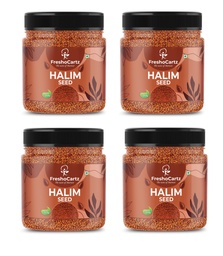 FreshoCartz Garden Cress Halim Seeds 1.6 KG (4 x 400 GM) | Asaliya Halim Seeds For Eating | Non GMO, Immunity Booster Aliv Seeds - Jar Pack