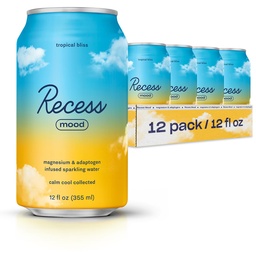 引込められたマグネシウム及び適応物質の飲み物、弛緩飲料、12のOunce (Tropical Bliss、12のパック)