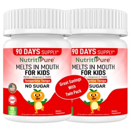 チャイブルアイアンは、タンジェリンタンゴオレンジ風味のキッズ(Ferronyl®/Carbonylアイアン9mgとビタミンC 30mg)のタブレットで90カウント(2ボトル)を補います