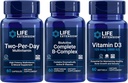Life Extension Two-Per-Day Multivitamin, 60 capsules | BioActive Complete B-Complex, 60 capsules | Vitamin D3 125 mcg (5000 IU), 60 softgels | Bone & immune health, energy and metabolism support