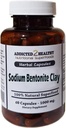 Food Grade Sodium Bentonite Clay Powder Capsules (1000 mg) 60 Count by Addicted 2 Healthy