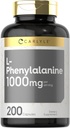カルライルLフェニルアラニンサプリメント1000mg | 200カプセル | 非GMO&グルテンフリー