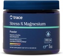 Trace Minerals Stress-X Magnesium Powder Raspberry Lemon Flavor 8.5 oz | Day and Nighttime Powder, Stress Relief, Regularity, Relax, Sleep | Heart, Energy, Relaxes Muscles, Cell Function | Non-GMO