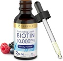 Carlyle Liquid Biotin 10000mcg | 2 oz | 余分な強さの低下 | ベジタリアン・非GMOのグルテンフリーの補足