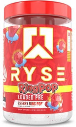 RYSEはプレワークアウトパウダーをロード - リングポップチェリー - 325mgカフェイン、ベータアラニン、ポンプ、フォーカス、エネルギーのためのシトルリン - 30のサービングで男性と女性のための毎日のプレワークアウト
