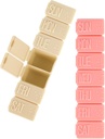 2Pack Weekly Pill Organizer,7 Days Pill Cases Travel Daily Pill Box Medicine Organizer Pill Box 7 Day Pill Organizer Weekly for Fish Oil, Calcium Tablets Supplements (Pink+Beige)
