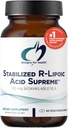 Designs for Health Stabilized R-Lipoic Acid Supreme - 100mg RLA Supplement with Taurine - Non-GMO, Gluten Free (60 Capsules)