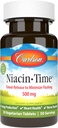 カールソン - Niacin-Time、タイム リリース、500 mg、ビタミンB-3、コレステロール代謝、エネルギー生産、心の健康、50錠