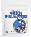 Blue Spirulina パウダー 純粋 から Blue Green Algae 大きい のために Smoothies Baking ビーガン ナチュラル フード 着色 Phycocyanin 2 oz 57g まで 70 サービング