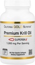 California Gold Nutrition Premium Krill Oil with Superba2 Bioavailable Omega-3s from Antarctic Krill - Heart & Brain Health Support - Gluten Free, Non-GMO - 1000 mg - 60 Fish Gelatin Softgels