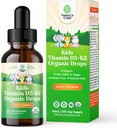 Natures Craft Kids Vitamin D3 K2 Drops - Organic Vitamin D for Kids for Strong Bones & Joints - Infants, Babies & Toddler Immune Support Drops Liquid Supplement - 60 ml Bottle