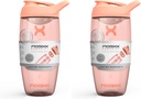 Promixx PURSUITプロテインシェーカーボトル - タンパク質ミックスとサプリメントシェイクのためのプレミアムスポーツブレンダーボトル - 簡単クリーンで耐久性のあるプロテインシェーカーカップ(パッケージ2)