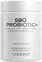 Codeage SBO Probiotics、サービングごとの100億のCFUs、多緊張の土壌基づいた組織のブレンドおよび有機発酵させた植物のブレンド、棚安定した、90カプセル