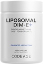 Codeage Liposomal DIM Supplement - 4 Months Supply of DIM Vitamins and SGS, Pomegranate, Broccoli, Vitamin E Isomers Tocopherols Alpha Beta Gamma Delta - Liposomal Formula - Gluten-Free - 120 Capsules