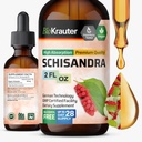 BIO KRAUTER Schisandra Berry Drops - 気分のサポートのための自然なシサンドラサプリメント - アルコール&砂糖無料エキス - 2 Fl.Oz.