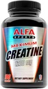 ALFA VITAMINSの最大クレアチンモノハイドレート1200 Mg 100カプセル。 筋肉量 - 筋肉の成長 - ワークアウトの回復を投稿します。 ラクティック酸の効果を減らす