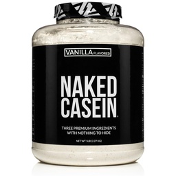 NAKEDカゼイン - バニラミセラーカゼインプロテイン - 5ポンドバルク、GMOフリー、グルテンフリー、大豆フリー、防腐剤フリー - 筋肉の成長を刺激 - 回復を強化 - 61サービング