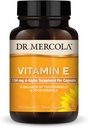 Dr. Mercola Vitamin E - 健康な皮膚と抗酸化状態をサポート - Tocopherols と Tocotrienols ブレンド - Non-GMO、グルテンフリー&大豆フリー - 30カプセル(30サービング)