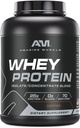 Amazing Muscle Whey Protein Isolate & Concentrate Blend | Coffee Flavor | 25 G Protein | 5 LB (2.26 Kg) | Non-GMO | Gluten-Free | Made in USA