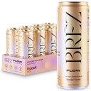 BREZ FLOWのライオンのマネのきのこの飲み物、8パック、非注入された、アダプトゲン、緩和、アップリフト、および社会、スパークリングレモンエルダーフラワートニック12 Fl oz