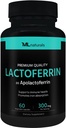 ML Naturals Lactoferrin 300 mg 60 Vegetable Capsules Supports a Healthy Immune System and Iron Absorption, NSF-Certified & cGMP-Compliant