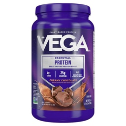 Vegaオリジナルエッセンシャルプロテイン - 25g植物ベースのプロテイン、クリーミーチョコレート、20サービング、ビーガン非GMOドリンクミックス、スムージー&シェイクレディ、グルテンフリー、酪農場無料、32.5oz(パッケージメイVary)