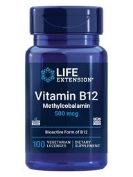 ライフエクステンションビタミンB12メチルコバラミン500mcg - 一般的なエネルギーと脳の健康のためのビタミンB12サプリメント - 砂糖無料のベジタリアンロゼンジはあなたの口に溶解 - 一度毎日 - 100カウント