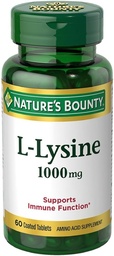 Nature's Bounty L-Lysine 1000 mg錠60 ea(6のパッケージ)