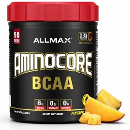 マックス栄養アミノコアBCAA、パイナップルマンゴー - 945 gパウダー - 8.18 分岐チェーンアミン酸分 - ビタミンB - 充填剤または非BCAAアミノ - 砂糖無料 - 90 サービング