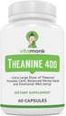 VitaMonk L Theanine 400mg Supplement - L-Theanine 400mg with No Artificial Fillers - Extra Strength L Theanine Supplement - Ltheanine 60 Capsules